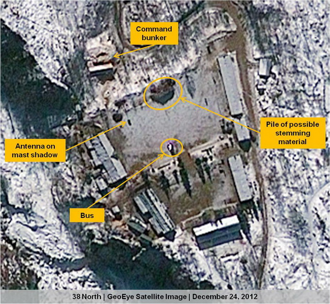 Hình ảnh chụp khu thử hạt nhân Punggye-ri từ vệ tinh